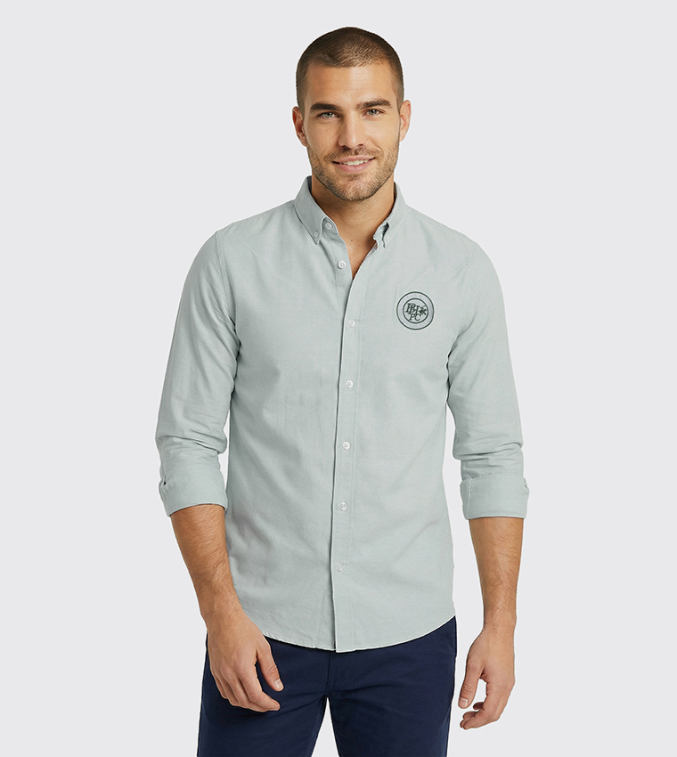 Logo Detail Oxford Woven Shirt