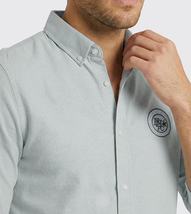Logo Detail Oxford Woven Shirt