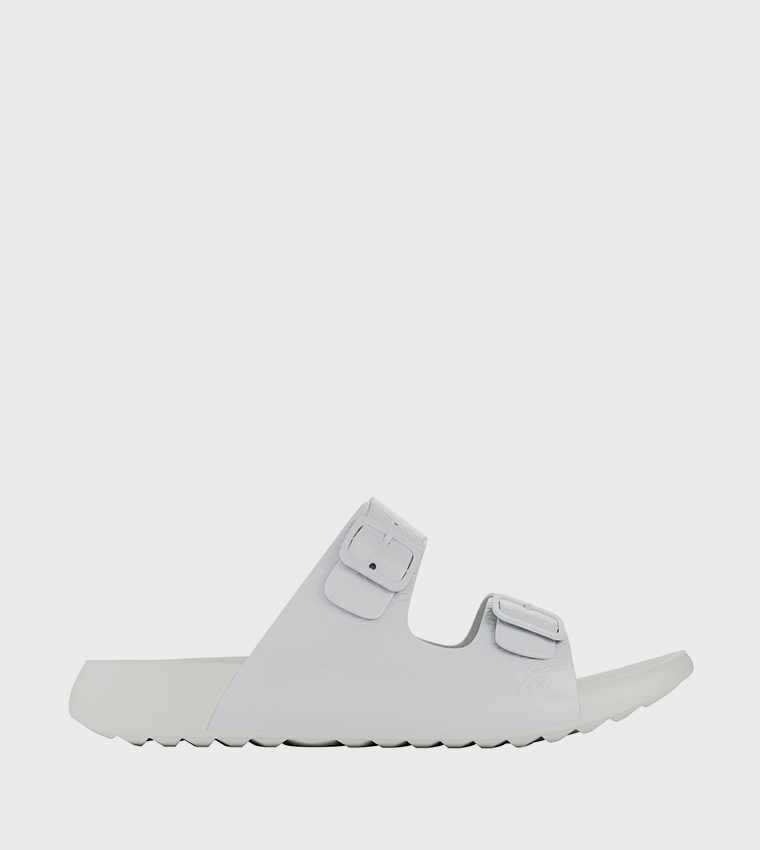 COZMO Textured Buckle Detail Sandals