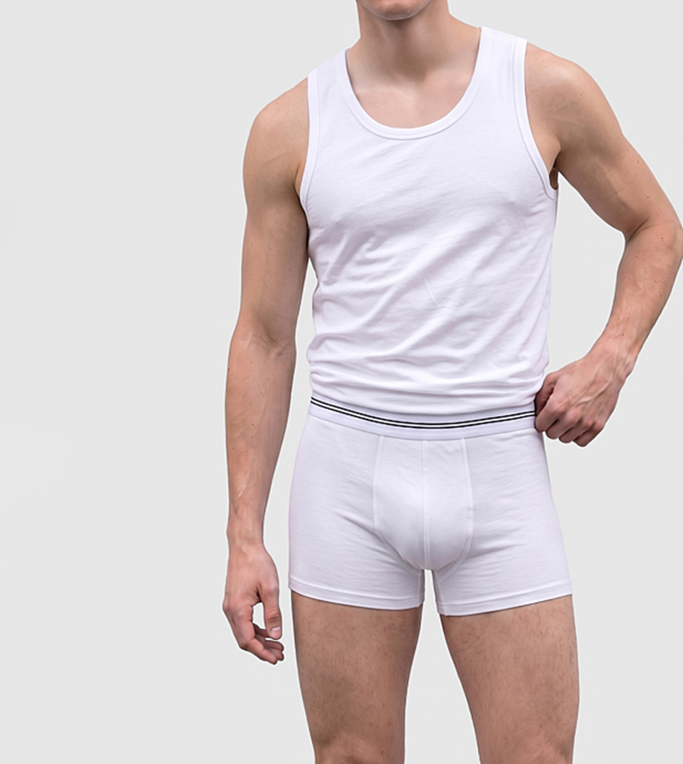 R&B  Trunks & Briefs - White Trunks & Briefs