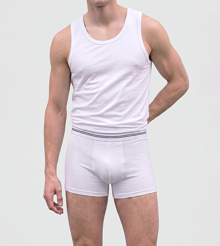 R&B  Trunks & Briefs - White Trunks & Briefs