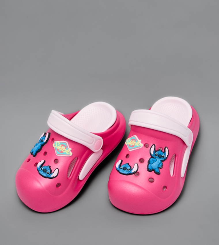 Stitch Charm Slingback Clogs