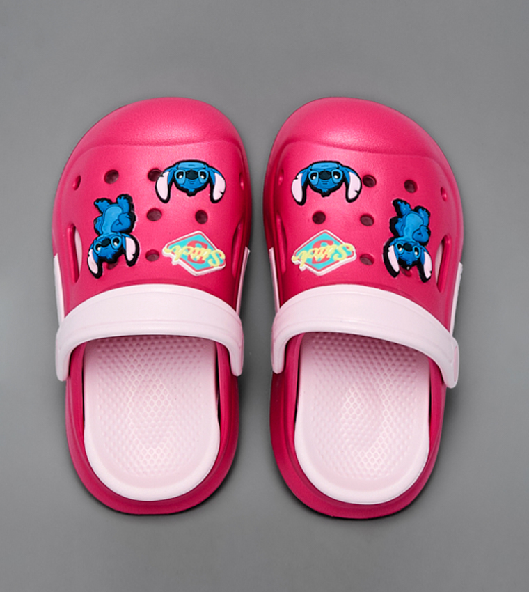Stitch Charm Slingback Clogs