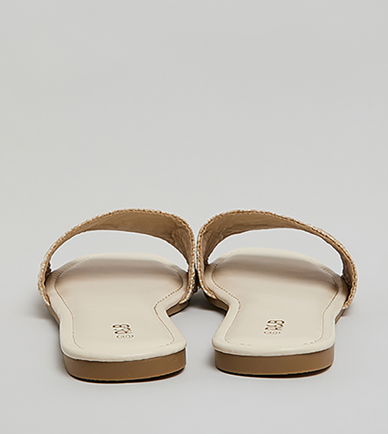 Embroidered Flat Sandals