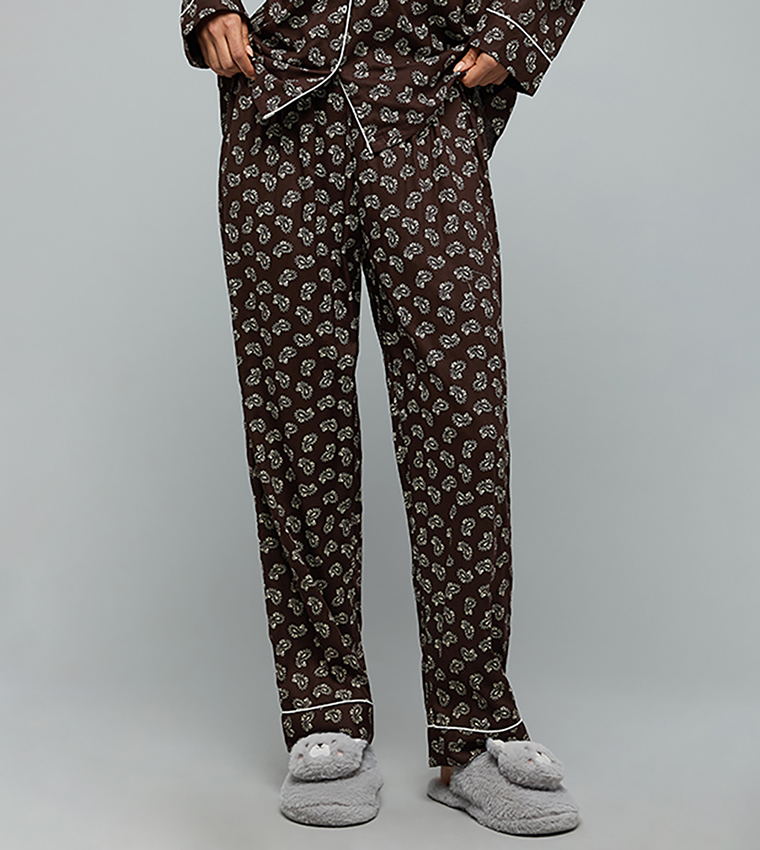أر آند بي  أطقم بيجاما  - بني  Pyjama Set