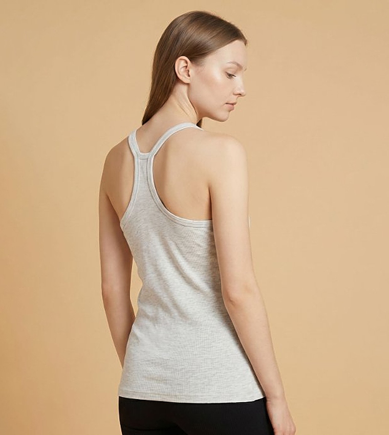 Ribbed Racerback Tank Top