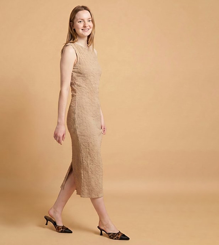 R&B  Maxi Dresses - Beige Maxi Dresses