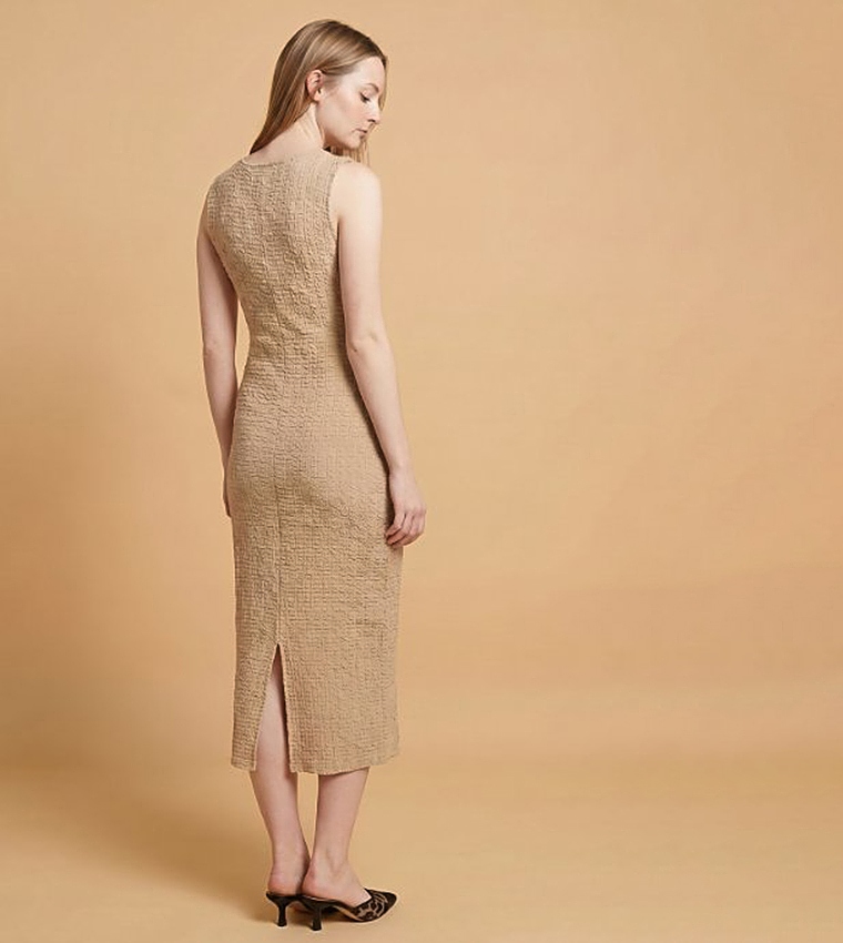 R&B  Maxi Dresses - Beige Maxi Dresses