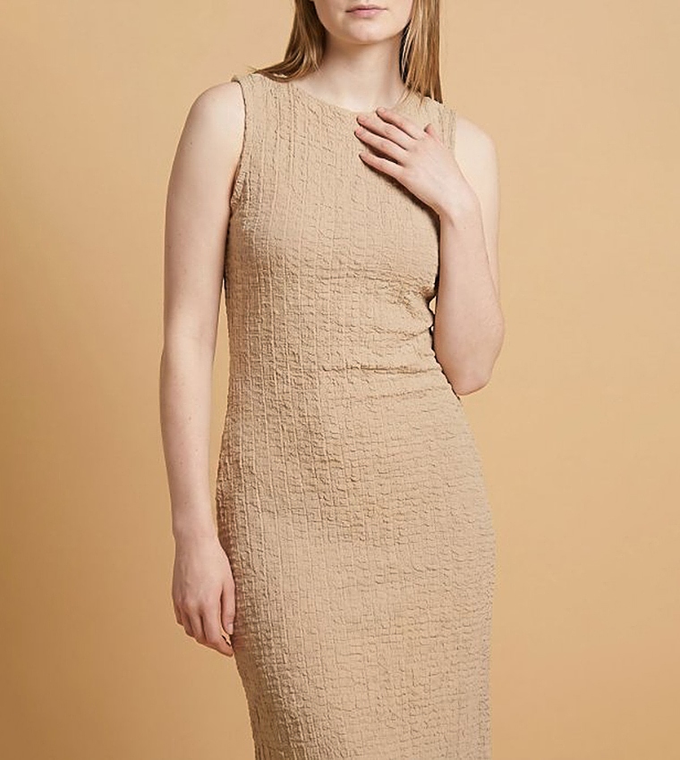 R&B  Maxi Dresses - Beige Maxi Dresses