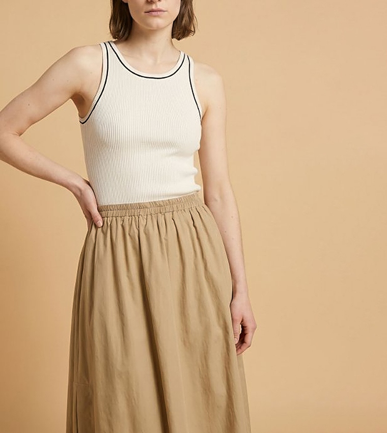 R&B  Maxi Skirts - Camel Maxi Skirts