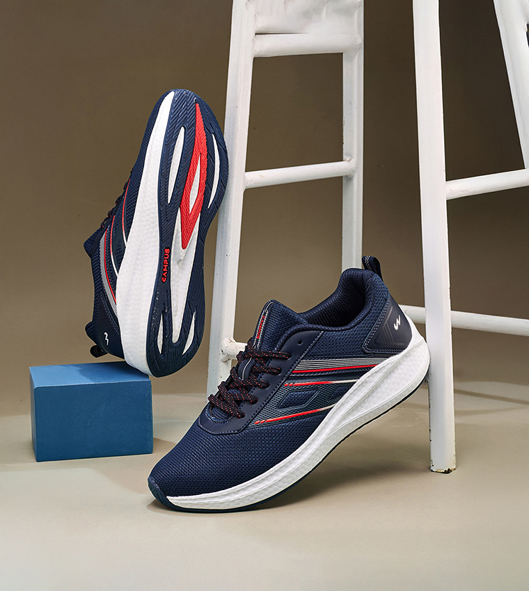 Logo Detail Mesh Lace-Up Shoes