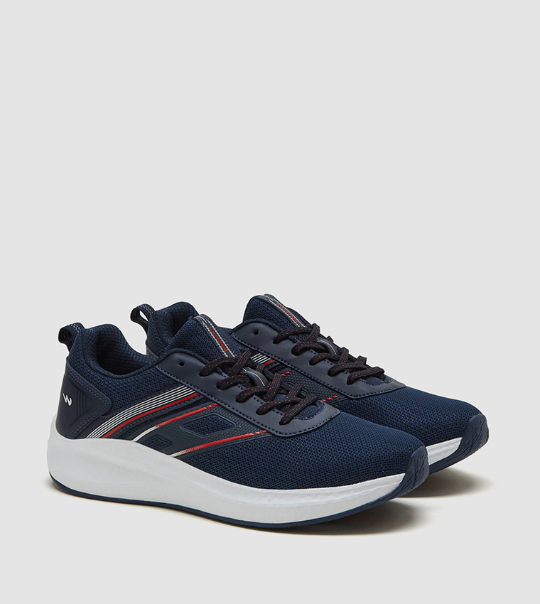 Logo Detail Mesh Lace-Up Shoes