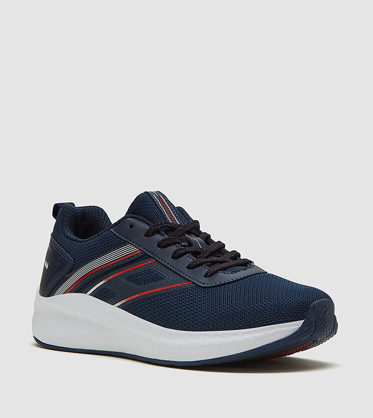 Logo Detail Mesh Lace-Up Shoes