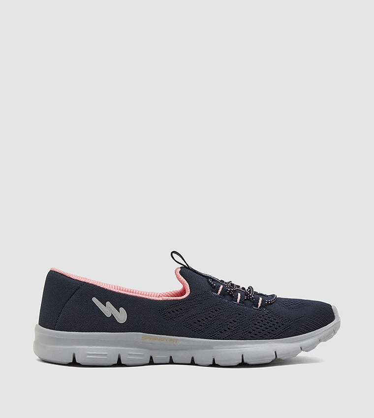Logo Detail Knitted Slip-On Shoes