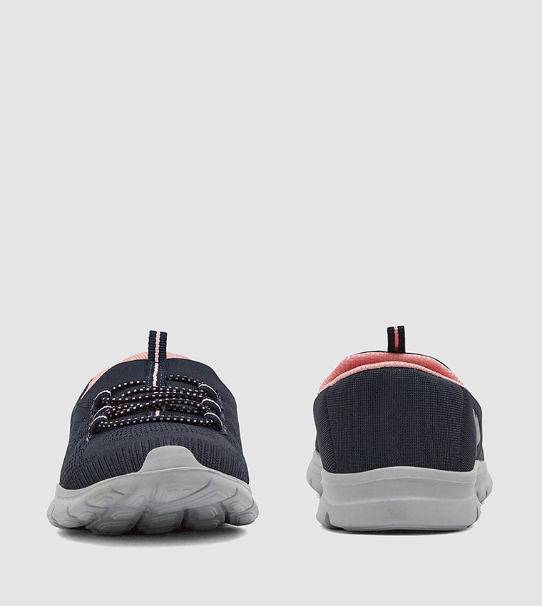 Logo Detail Knitted Slip-On Shoes