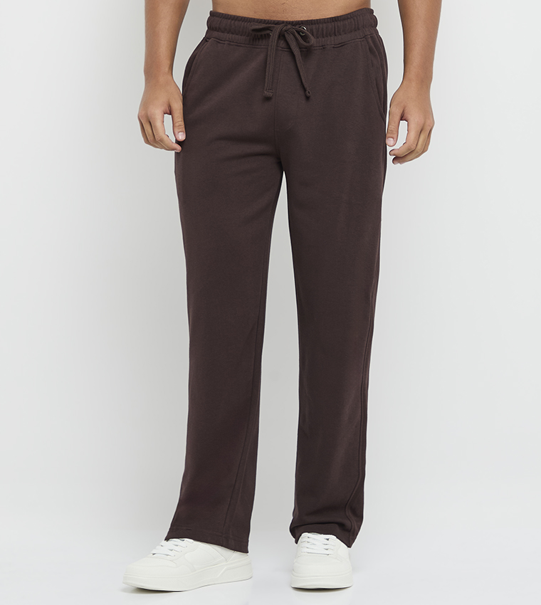 Solid Drawstring Waist Sweatpants