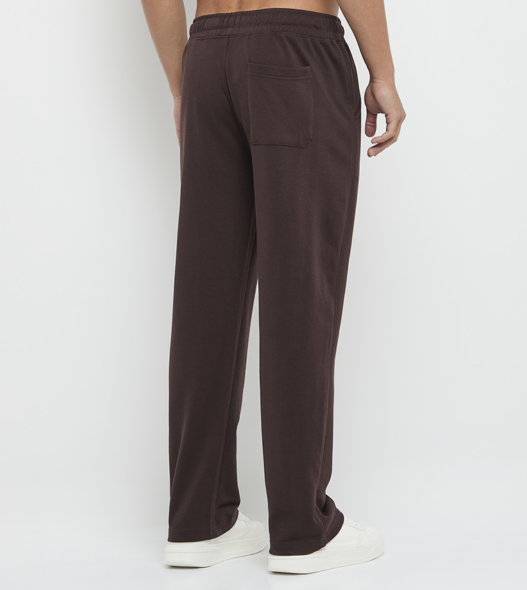 Solid Drawstring Waist Sweatpants