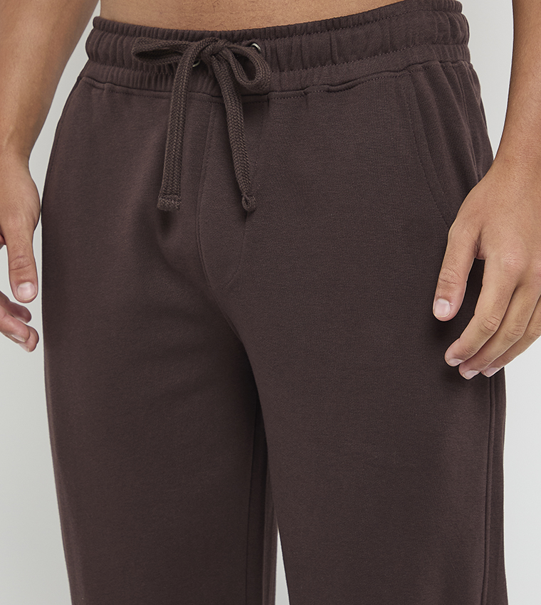 Solid Drawstring Waist Sweatpants