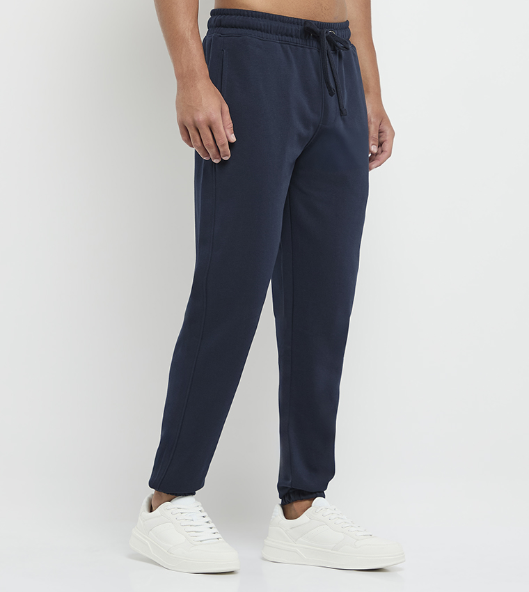 Solid Drawstring Waist Joggers