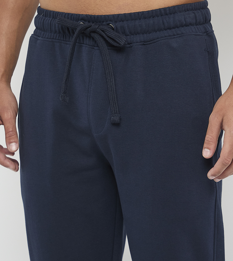 Solid Drawstring Waist Joggers