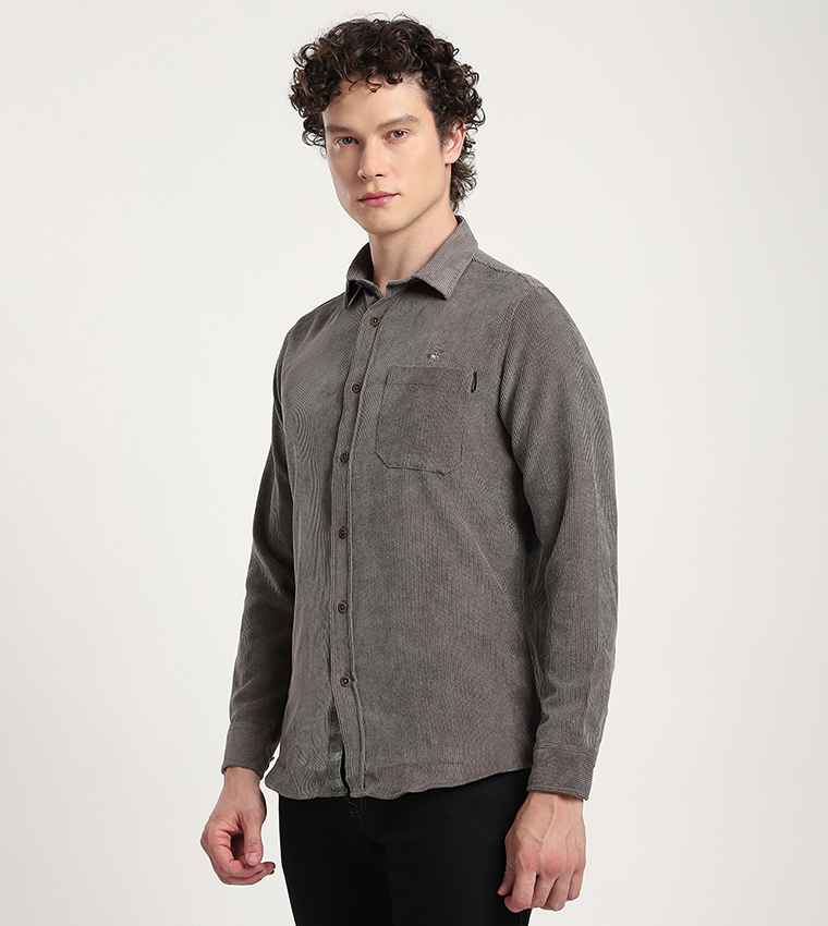 بيفرلي هيلز بولو كلوب  أكمام طويلة - رمادي داكن Long Sleeves