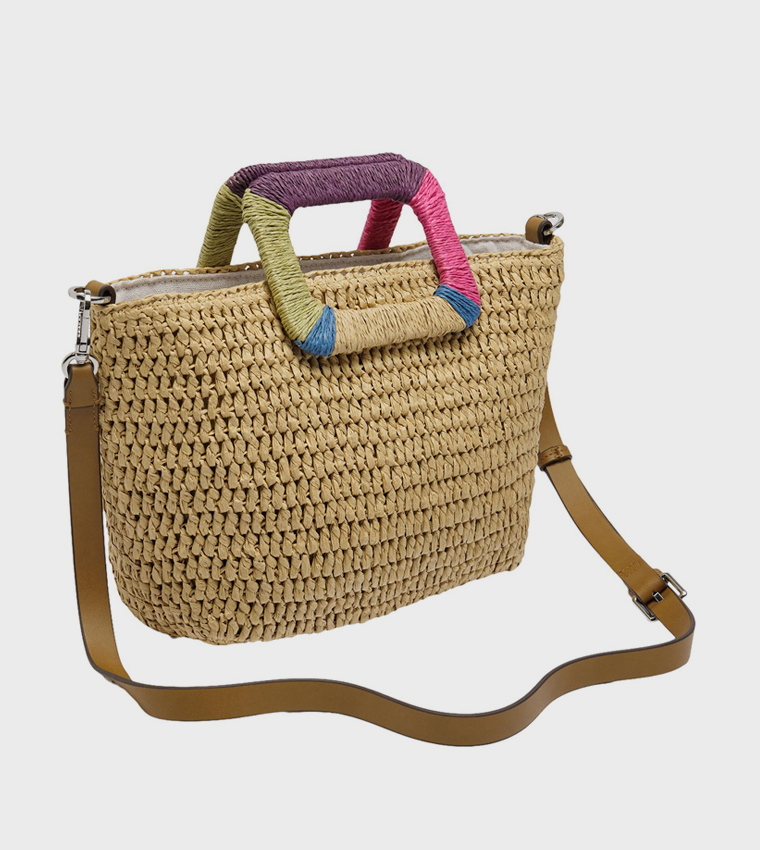 Straw Embroidered Handheld Bag