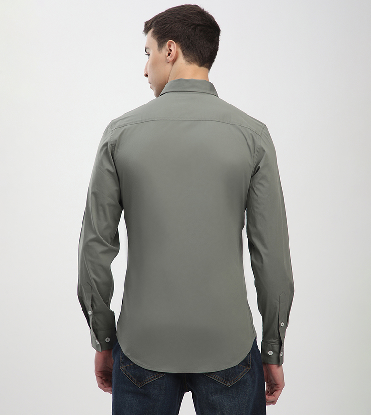 Logo Embroidered Long Sleeves Shirt