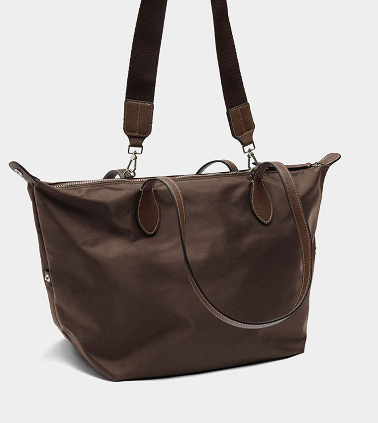 Solid Nylon Tote Bag, Large