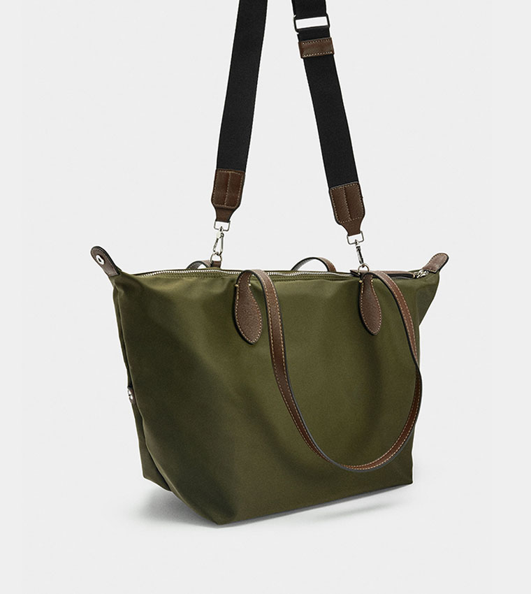 Solid Nylon Tote Bag, Large