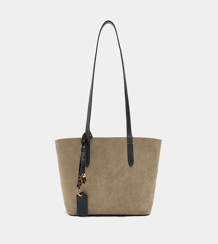 Reversible Bucket Bag with Removable Bag, Medium