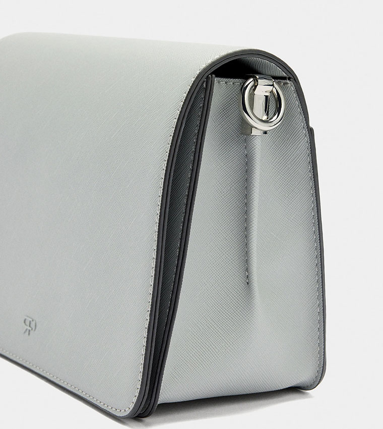 Textured Flap Shoulder Bag