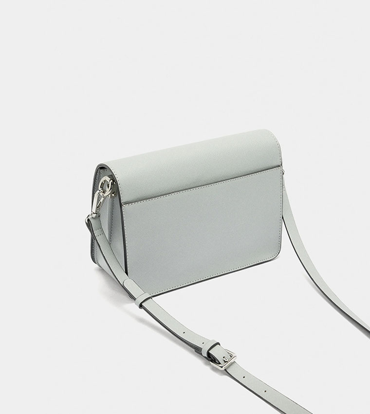 Textured Flap Shoulder Bag
