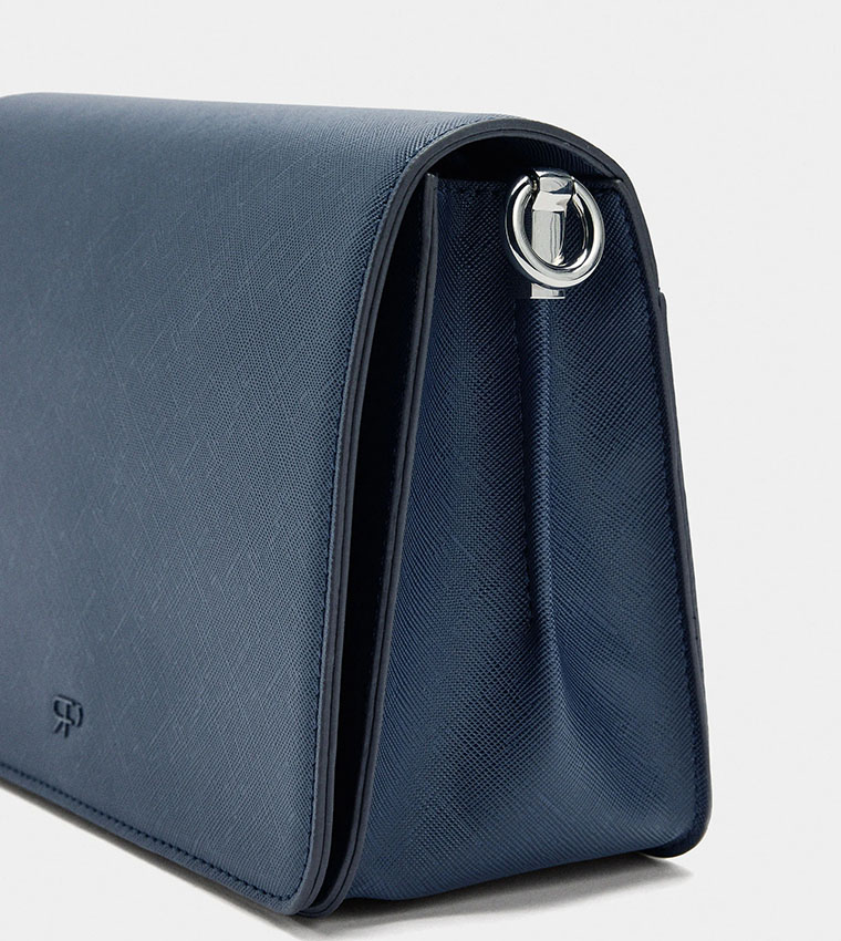 Textured Flap Shoulder Bag