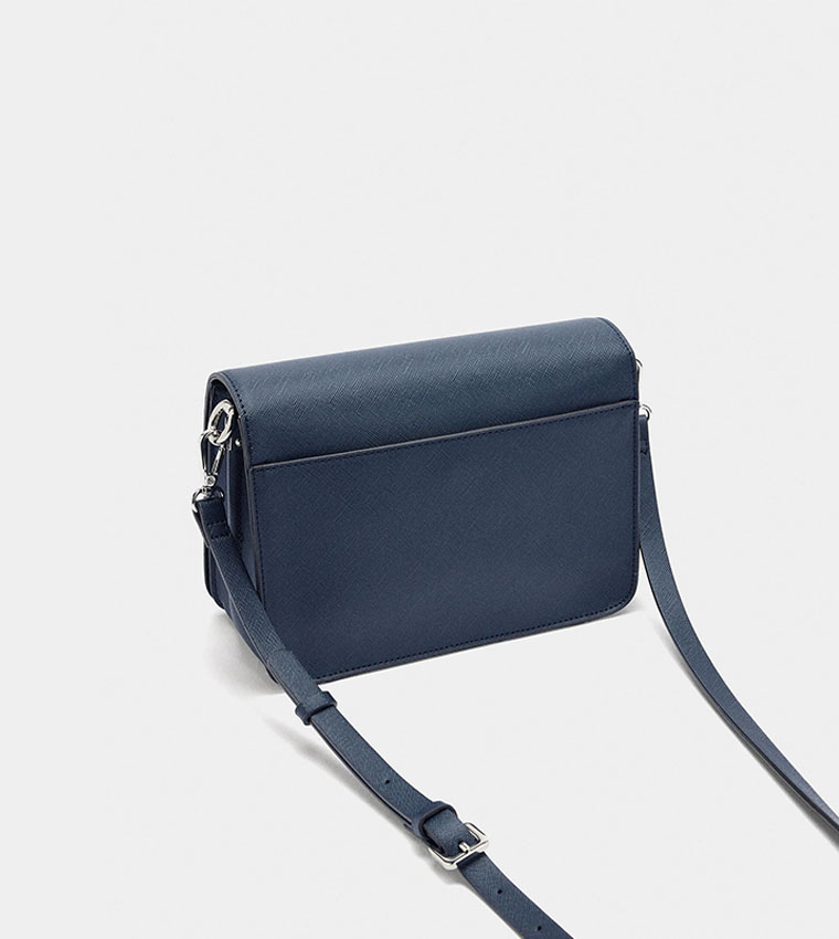 Textured Flap Shoulder Bag