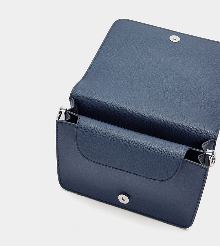 Textured Flap Shoulder Bag