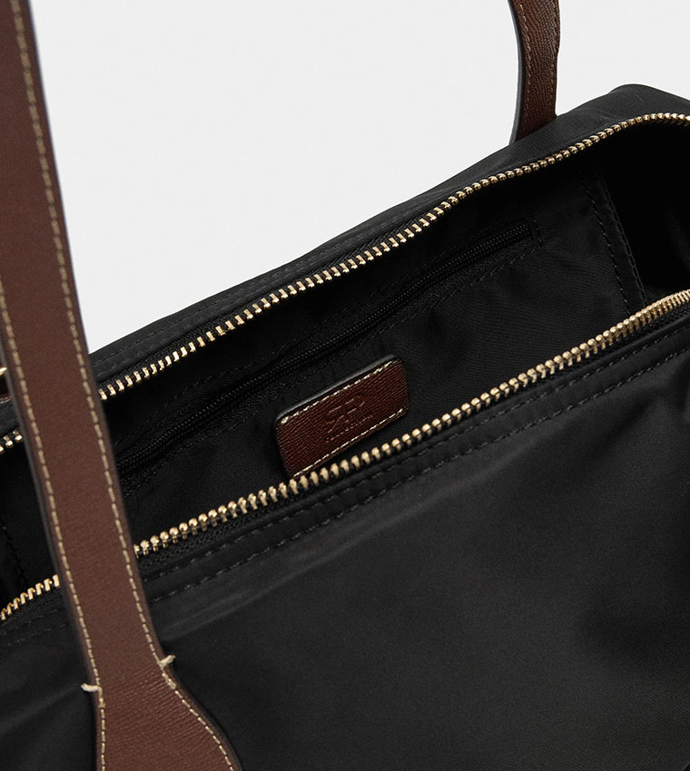 Solid Nylon Tote Bag