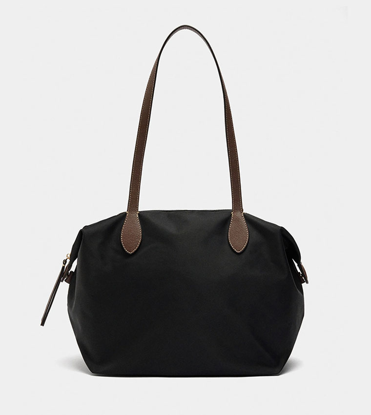 Solid Nylon Tote Bag
