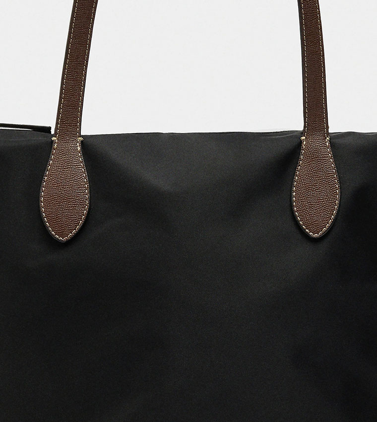 Solid Nylon Tote Bag