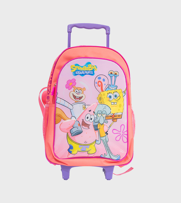 5 Piece Spongebob Squarepants 18" Trolley Backpack Set
