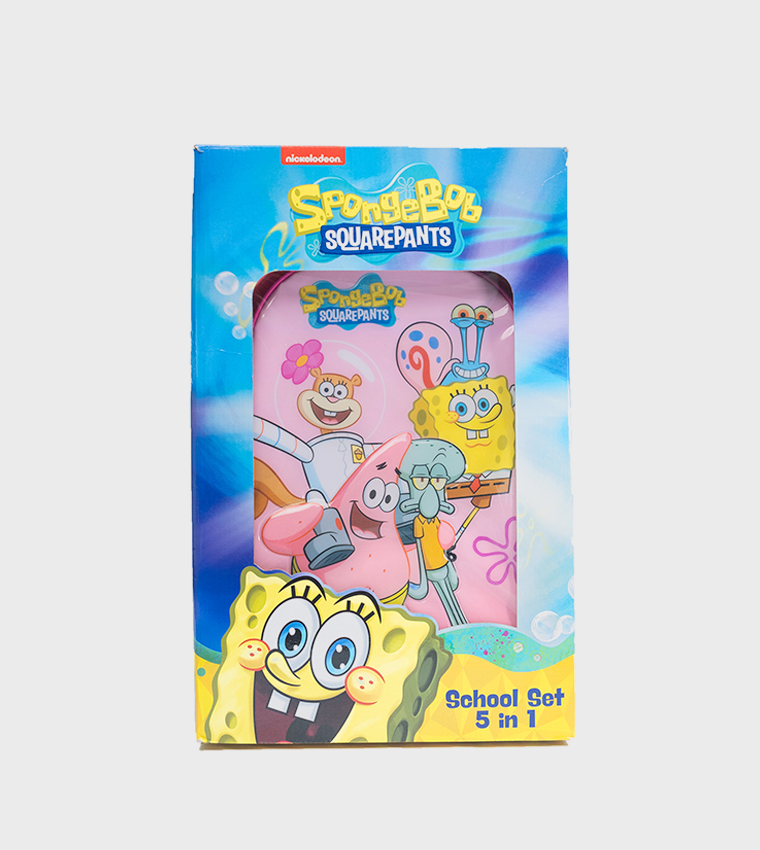 5 Piece Spongebob Squarepants 18" Trolley Backpack Set