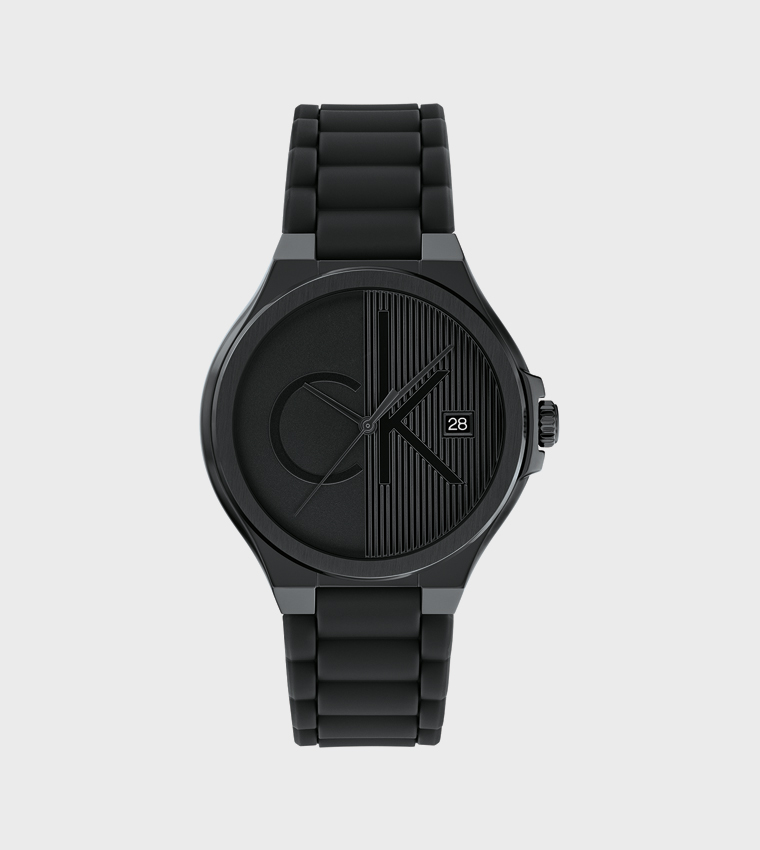 CKCON Monogram Black Dial Analog Watch