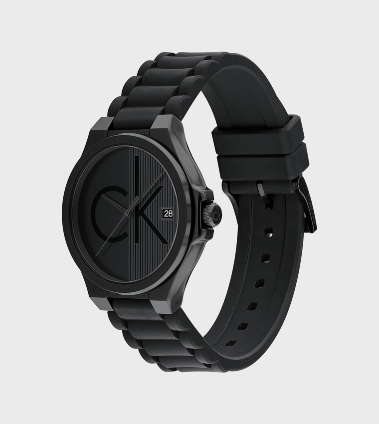 CKCON Monogram Black Dial Analog Watch