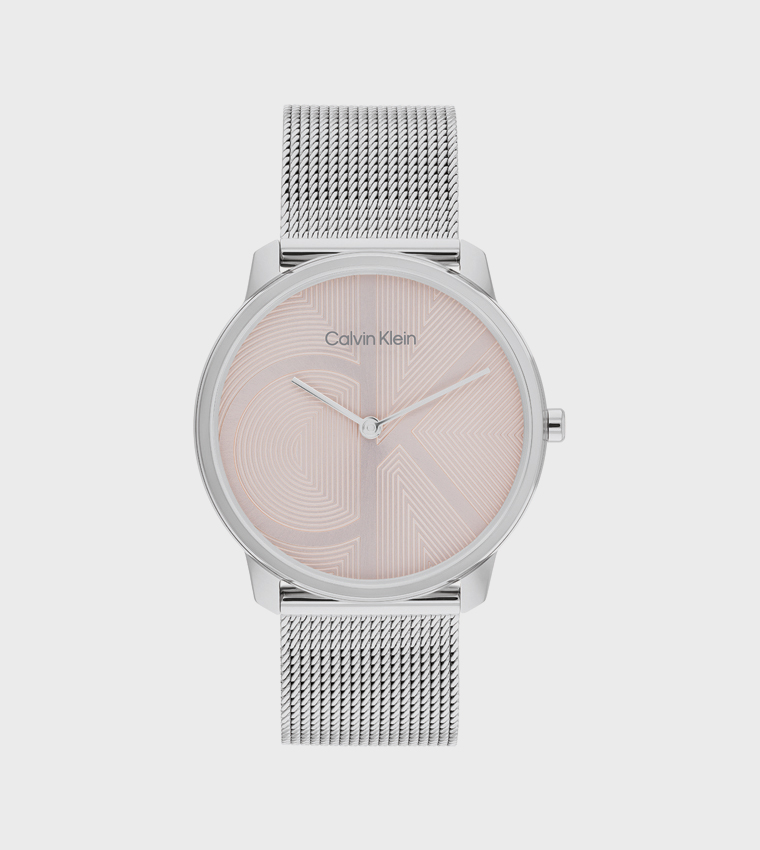 CKICO Monogram Pink Dial Analog Watch