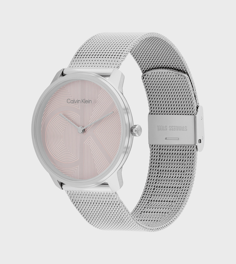 CKICO Monogram Pink Dial Analog Watch