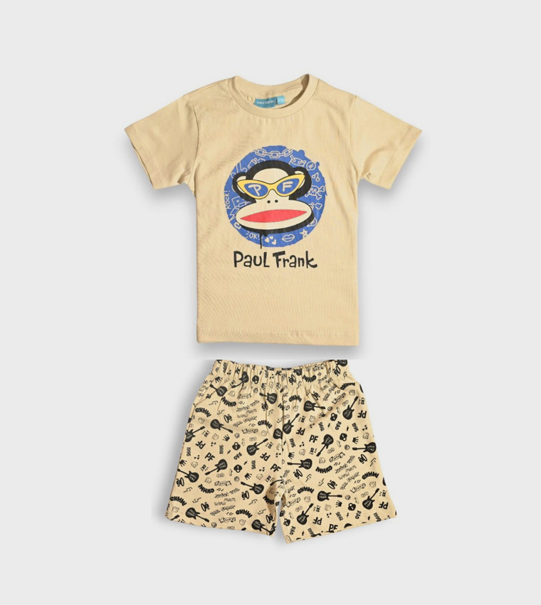 Paul Frank Printed T-Shirt & Shorts Set