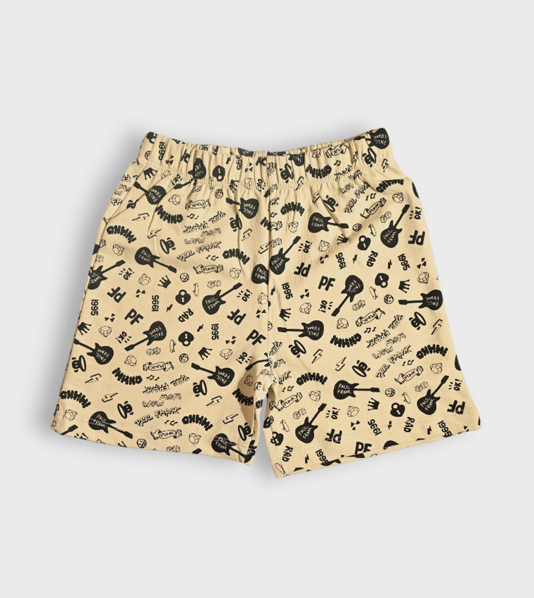 Paul Frank Printed T-Shirt & Shorts Set