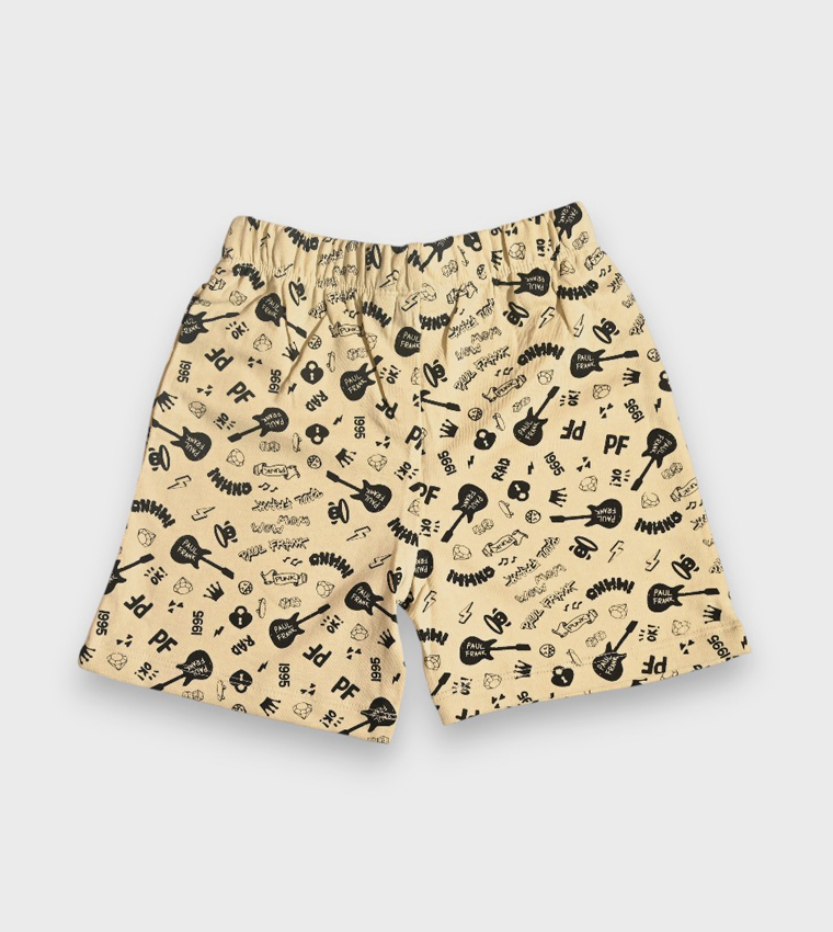 Paul Frank Printed T-Shirt & Shorts Set
