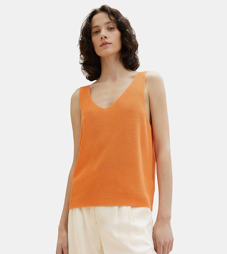 V-Neck Knitted Top