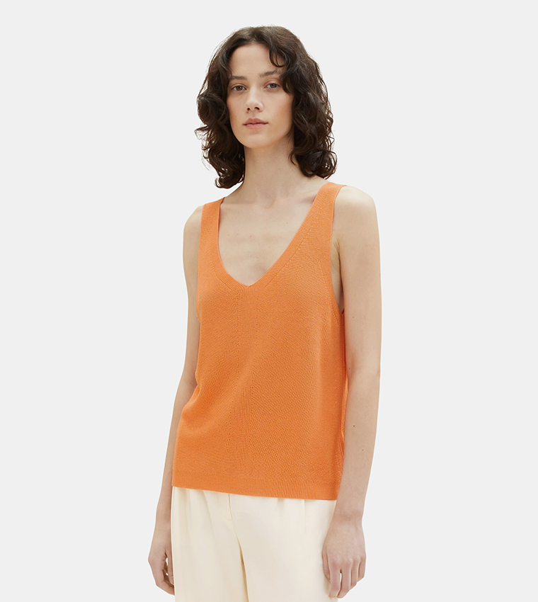 V-Neck Knitted Top