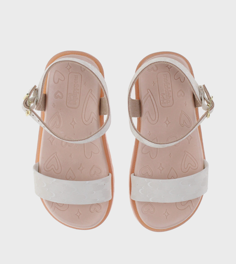 Textured Ankle Strap Casual Sandals